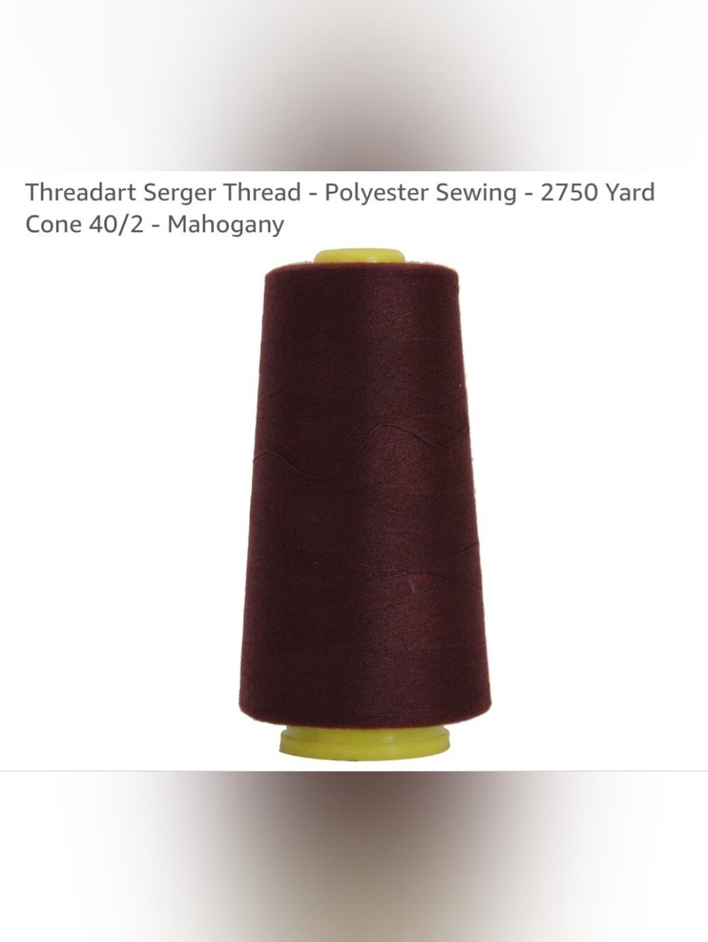 Mahogany Polyester Sewing Thread Cone